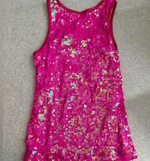 Balera Pink Sequin Tank Top Dance Costume