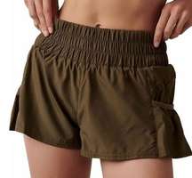 Free People Movement Get Your Flirt On Shorts in Dark Olive Medium