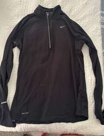 Black  Running Quarter Zip