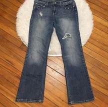 Apt.9 Studded fold Down pocket bootcut jeans