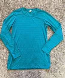 Zyia active women's medium long sleeve green athletic top