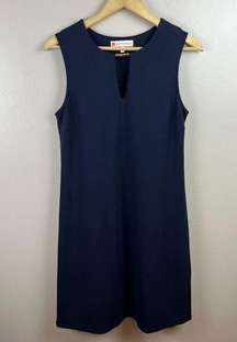 Jude Connally Nadine Shift Dress Size Small Navy Blue Catalina Cloth Keyhole