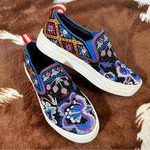 slip on embroidered sneakers