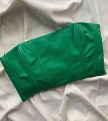 Green Leather Corset Top