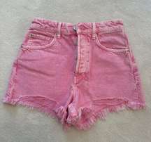 Pink Denim Shorts