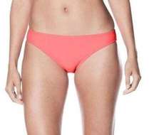 Nike Womens  Ribbed Pink Hot Punch Bikini Bottom Swimwear Size L NEW