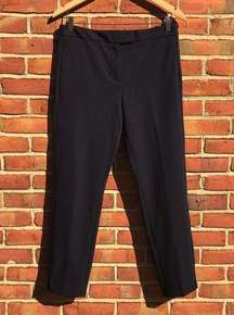 Navy  Pleated Business / Formal Straight Leg Dress Pants