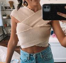 Raw  Knit Crop Top