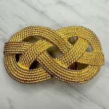 Vintage Infinity Knot Gold Tone Belt Buckle Piece