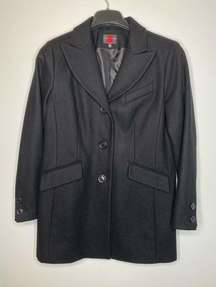 Womens Black Wool Coat Large