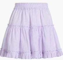 Hill House The Paz Skirt in Lilac Stripe—Size XL