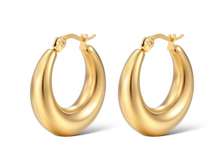 Hollow chunky gold hoop earrings for women timeless classic jewelry