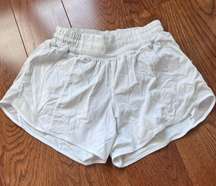 White Hotty Hot Shorts 4”