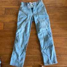 Regular wash straight leg jeans