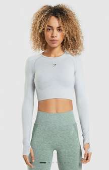 Gym Shark FLEX SPORTS LONG SLEEVE CROP TOP