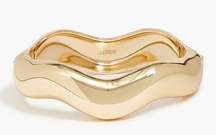 J. Crew Gold Wavy Bangle Bracelet