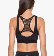 Moral Vertex Disconnect Black/Gold Sports Bra size M