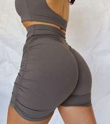 Charcoal Ruched Shorts