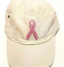 Breast Cancer Awareness Vitronic Hat tan pink ribbon October Shane Co. Diamonds