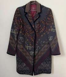 ETRO MILANO Wool Blend Printed Coat Size M / 8 US / 44 IT