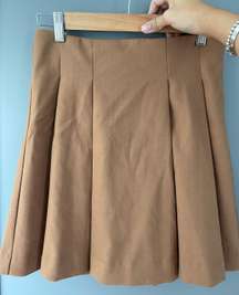 Oak And Fort Brown Pleated Skirt 