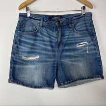 Lands’ End Distressed Jean Shorts Size 12