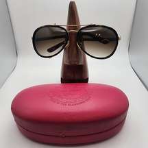 Juicy Couture Tortoiseshell & Gold Aviator Sunglasses & Case