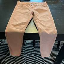 For All Mankind jeans in a peach color. Size 27. The Cropped Skinny. EUC.