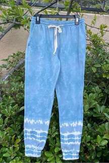 Lily Star Baby Blue and White Tie Dye Sweat/Loungewear Pants Sz M NWT!