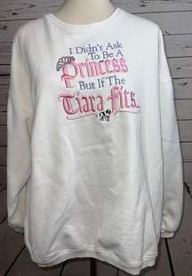 Big Dogs Sweatshirt Long Sleeve XL Extra Large Embroidered Tiara Princess SpOtS