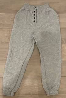 plt button up sweatpants 