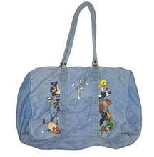 Vintage 1990’s 1993 Looney Tunes Lightwash Denim Tote Bag Unisex