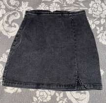 Black Denim Skirt