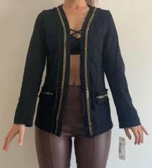 Black Blazer With Gold Chain NWT