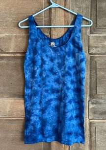 Ms. Body Con Tie-Dye Tank Top from Rock Republic - Blue - Sz Large