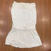 Nautical White Strapless Coverup Size Medium