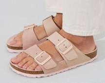 Birkenstock Arizona Split Light Rose Nubuck/Suede Leather