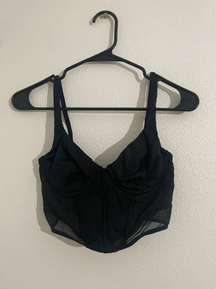 Black Spaghetti Strap Crop Top