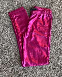 Fuchsia Metallic Leggings