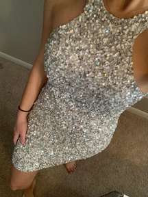 Silver Sequin Dress