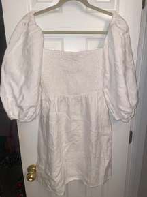 Annie Smocked Linen Dress