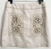 EUC  Floreat Embroidered Embellished Pencil Skirt