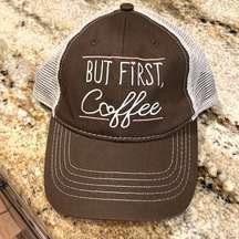 But First Coffe Hat Baseball Cap Adjustable Womens New