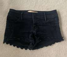 Short Short Low Rise Ripped Jean Shorts