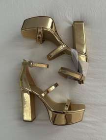 Gold Platform Heel 