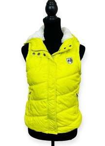 Outfitters Women’s Down Puffer Yellow Zipped Hoodie Jacket M