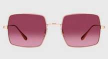 💕GARRETT LEIGHT💕 Crescent Sunglasses ~ Rose Gold Frame Pink Mirror Lenses NWT