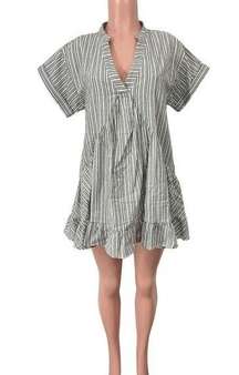 NWT Day + Moon Babydoll Striped Cotton Dress Lined Size SMALL