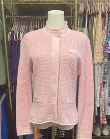 Talbots 100% Cotton Sweater Jacket/Cardigan Size Medium.