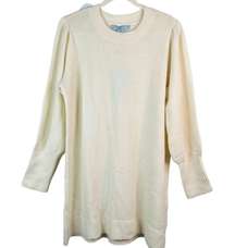 Hill House Cream The Silvie Sweater Wool Dress Cream Large